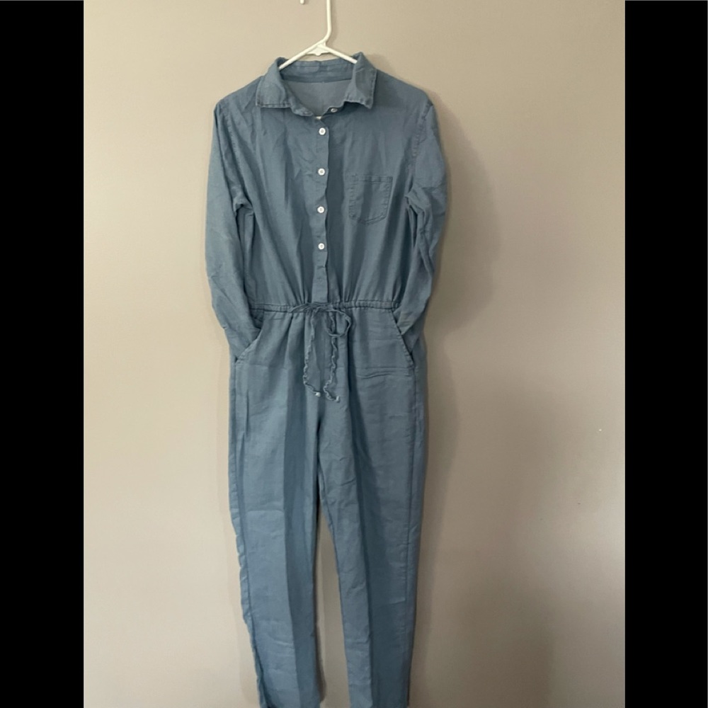 Soft jean jumper suit